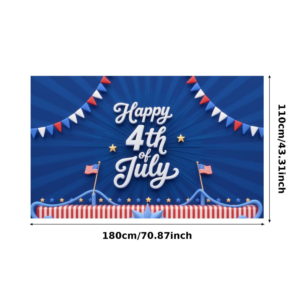 Flag Design American Flag Decor Star Patterns Independence Day Banner Vibrant Colors Decorative Bunting Party Banner