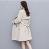 Women's Spring and Fall Medium-length Business Thin Section Casual Stand-up Collar Trench Coat Jacket Waist Windbreaker