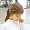 Hair band Women's trendy versatile wide hair band hat Autumn and winter handmade knitted wool Ear protection Warm wide edge hair accessories Head wear