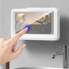 Waterproof Phone Holder - Suction Cup Shower Mount for Bathroom/Wall, Touch Screen Access & Steam-Proof Seal
