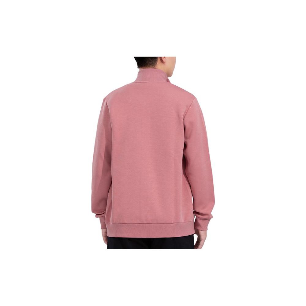 Lining Sports Lifestyle Series Solid Color Logo Casual Zip Jacket Unisex Jacket Pink AWDSF15-6