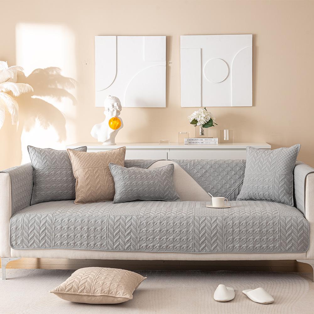 Four Seasons Universal Washed Cotton Cotton Positioning Jacquard Ethnic Style Sofa Cushion Modern Simple Non-Slip Sofa Cushion Towel