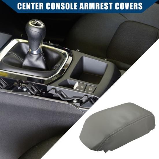 Center Console Armrest Covers for Nissan Pathfinder 05-12 Faux Leather Gray