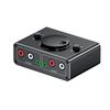 Bi-Directional Audio Switcher 2-Way RCA & 3.5mm Audio Selector,2 Input 1 Output /1 Input 2 Output,Volume Control,Mute Button for PC Speakers Amplifier