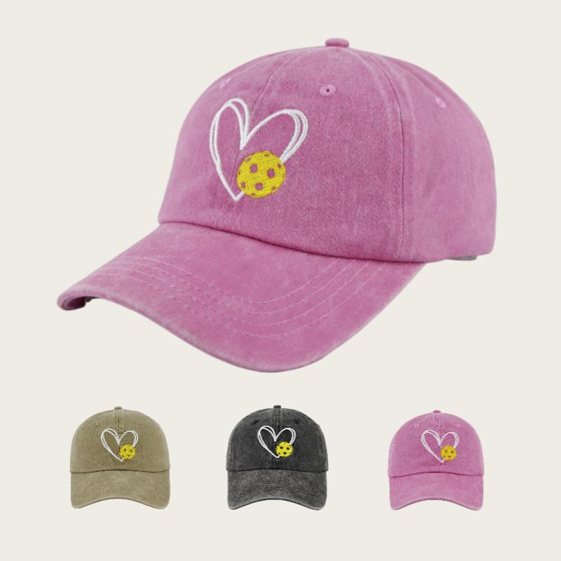 1pc Embroidered Love Baseball Caps for Women,outdoor Adjustable Sun Protection Casual Hats for Spring Autumn Travel,Versatile