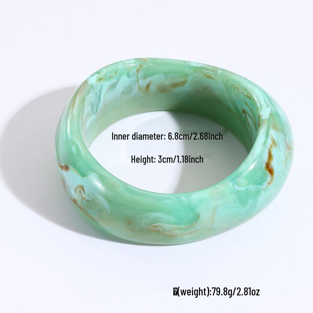 Europese & Amerikaanse Retro High-End Semi-Transparant Ovaal Hars Armband voor Meisjes