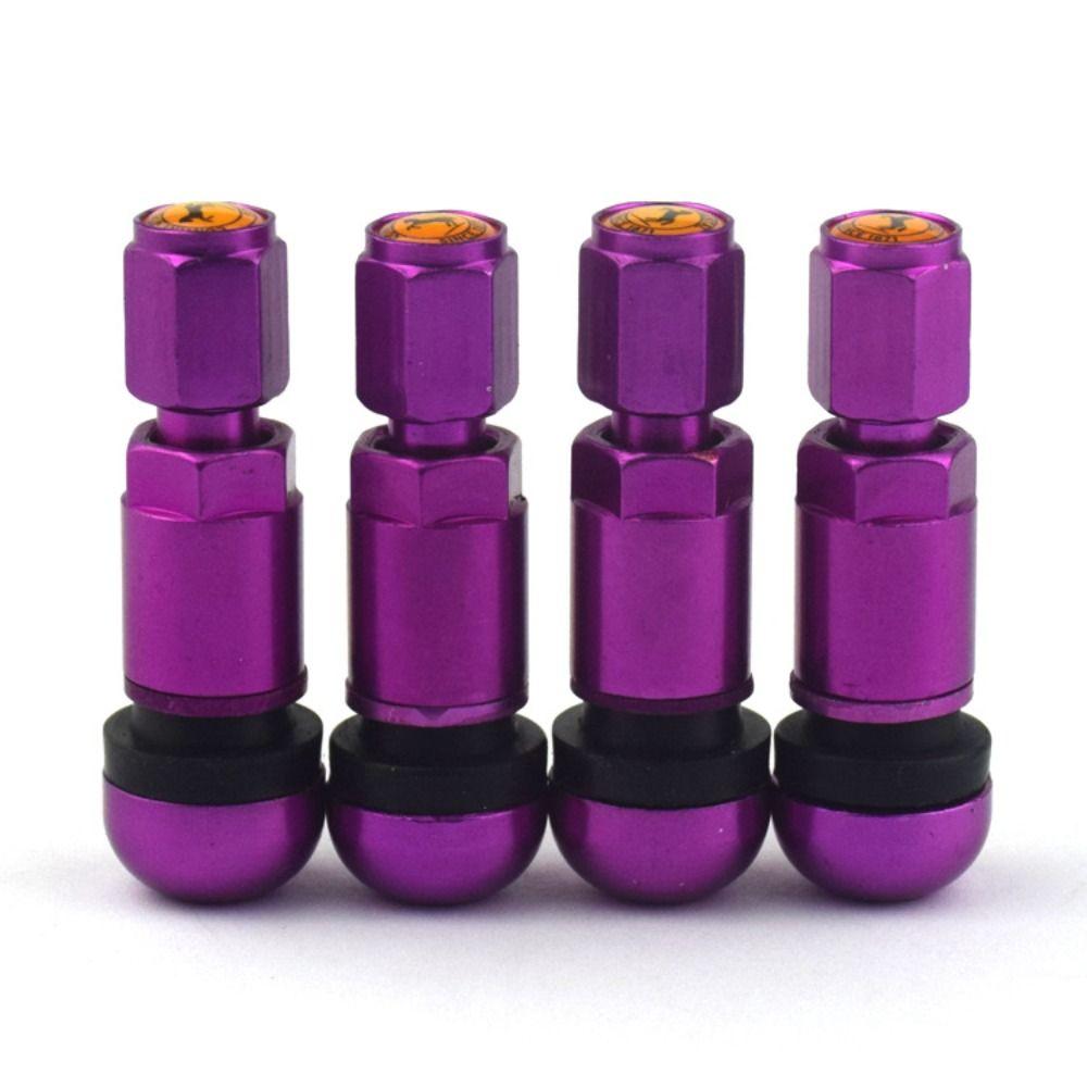 4Pcs Stainless Steel Tire Valve Durable Professional Aluminium Alloy Car Tire Accessories Stem Round Bottom Hex Cap Car