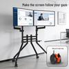Jianleji Mobile Multi-Screen Stand for 1-4 Monitors, Office VESA Compatible