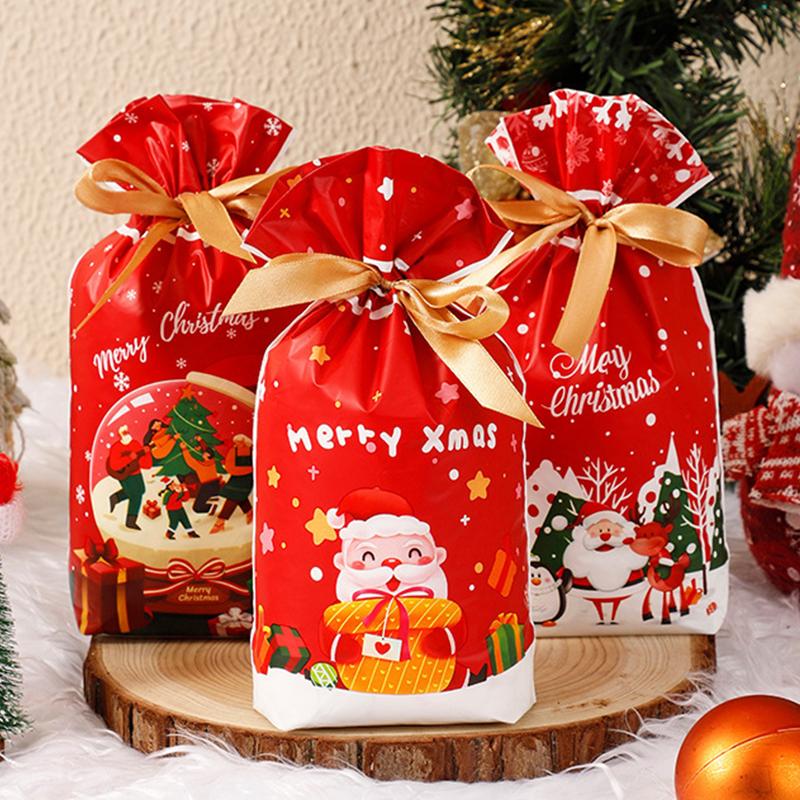 50 Stück/Beutel Kekstüten mit Cartoon-Motiven, Geschenktüten für Feiertage, Äpfel, Neujahr – verschiedene Ausführungen erhältlich