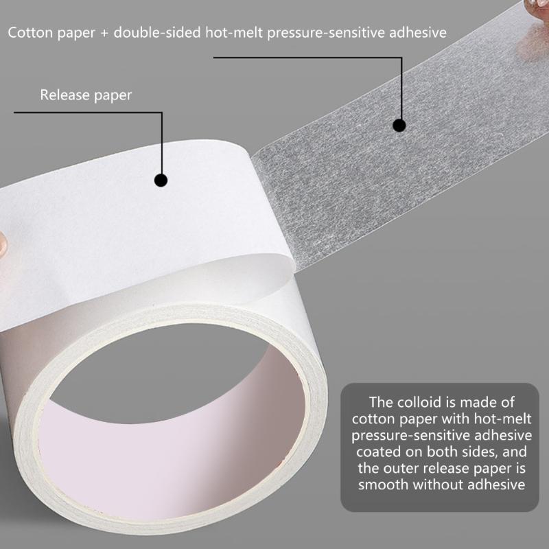 10 Rolls High Strength White Double Sided Tape Strong Adhesive Mounting Tape for Craft Scrapbooking 10Meter Per Roll