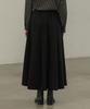 Mosyupamosyu Strap Maxi Flare Skirt [Black]