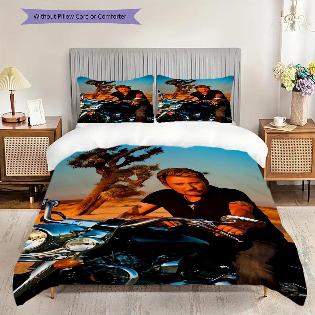 Cowboy Spirit Bedding (1 * duvet cover + 2 * pillowcase, without core) 2D Flat Duvet cover and pillowcase Bedding set Soft and comfortable