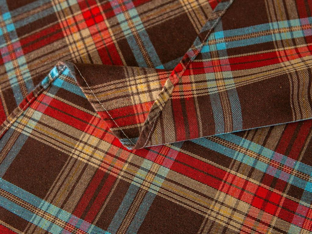 Retro Amerikanische Karomuster Weihnachts-Tischdecke für Rechteckige und Runde Tische