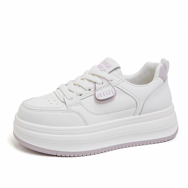 Platform white shoes women's small men's new autumn versatile breathable casual women's shoes heightening board shoes
