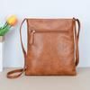 Vintage Multi-Pocket Crossbody Bags Solid Color Soft Pu Leather Shoulder Bag Perfect Sling Bag For Women Daily Travel