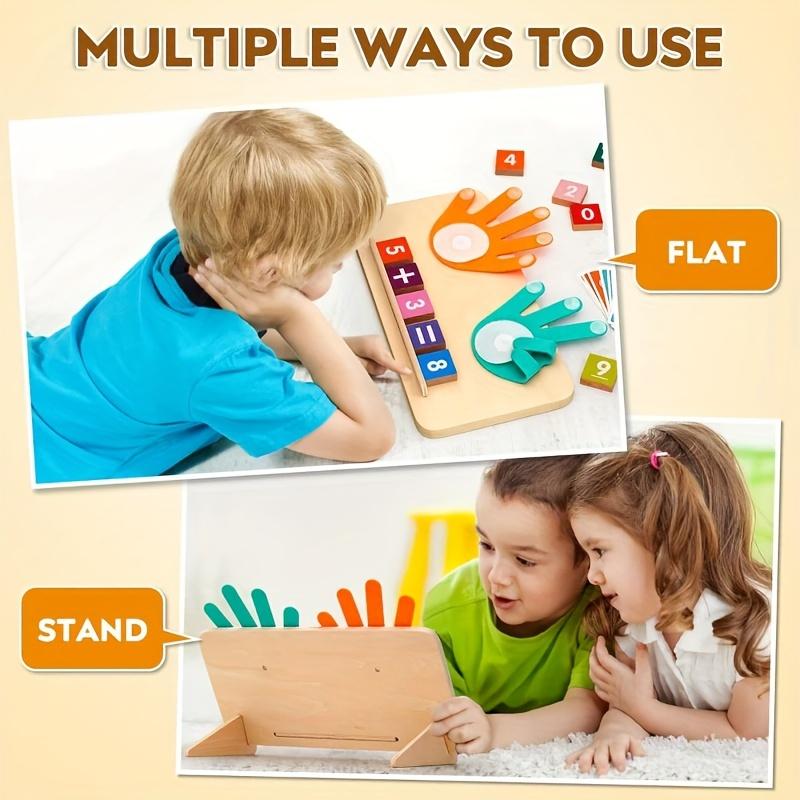 1 Counting Board, 13 Digit Blocks, 10 Cards, 2 Bases, 1 Bracket To Cultivate Cognitive Abilities, Mathematical Operations, Addition, Subtraction