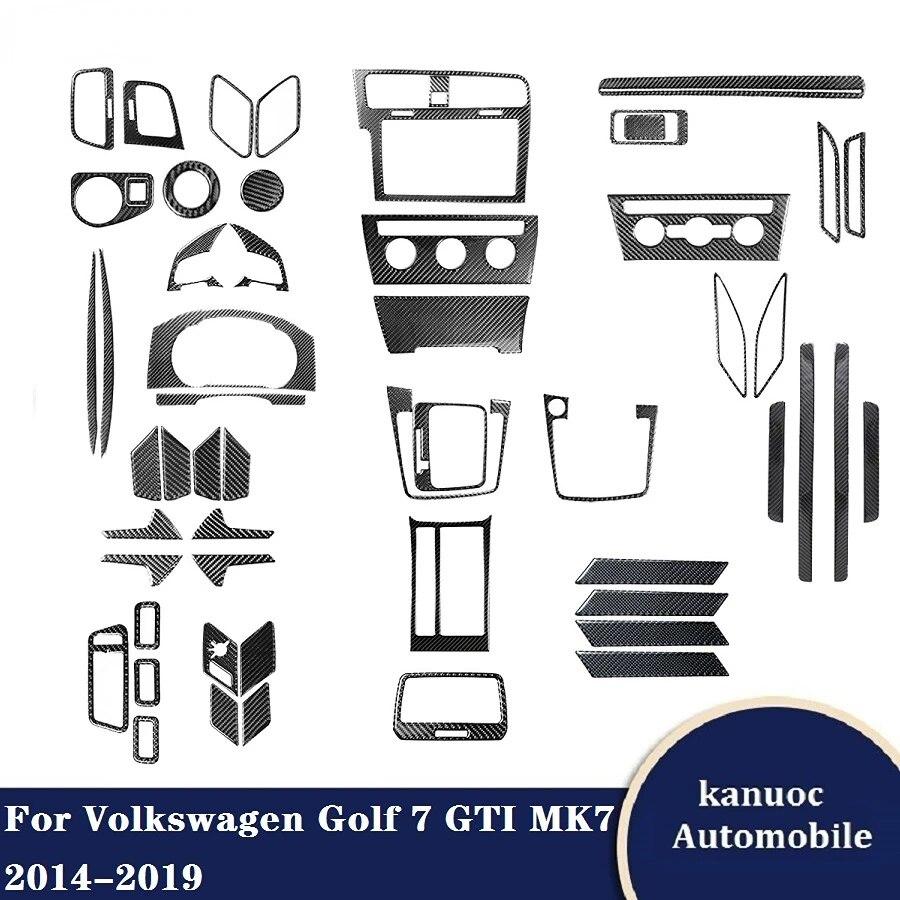 

Для Volkswagen Golf 7 GTI MK7 2013 2014 2015 2016 2017 2018 наклейки из углеродного волокна для украшения интерьера аксессуары для стайлинга автомобилей