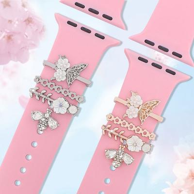 Diamond Strap Decorative Ring Watch Band Ornament Fashion Bracelet Decoration for Apple Watch Band