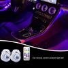 Wireless Adhesive Car Roof Foot Atmosphere Light Colorful LED Car Interior Ambient Light Auto Atmosphere Lamp Remote Control Kit