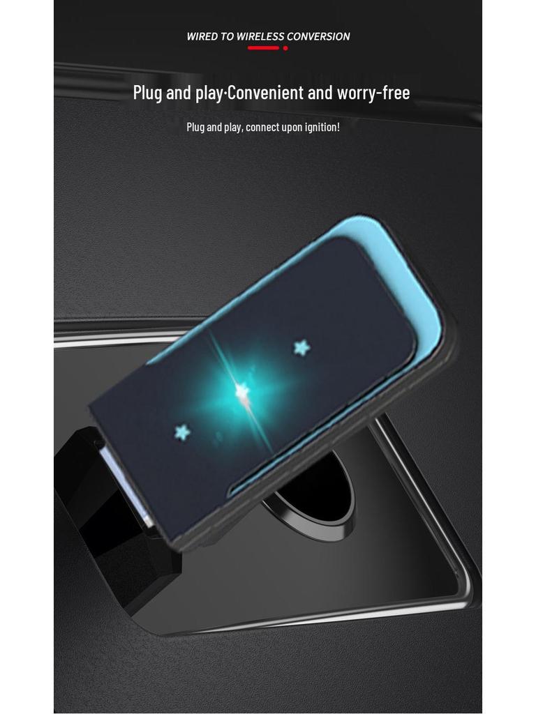 2-in-1 Wireless CarPlay & Android Auto Adapter: Wired to Wireless Conversion for Car Systems