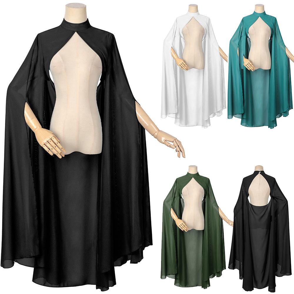 Halloween Costumes Chiffon Cape Cape Goth Tulle Long Shawl Stage Cos Bridal Party Outside In Stock
