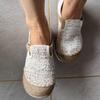 Mode Leinen Baumwolle Damen Handgefertigt Slipper Flache Espadrilles Loafers Sommer Atmungsaktiv Bequem Lässige Sneaker Zapatillas De Mujer