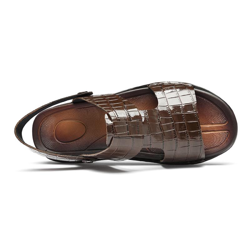 Pánské sandály z pravé kůže Letní Business Neformální Pánské pantofle