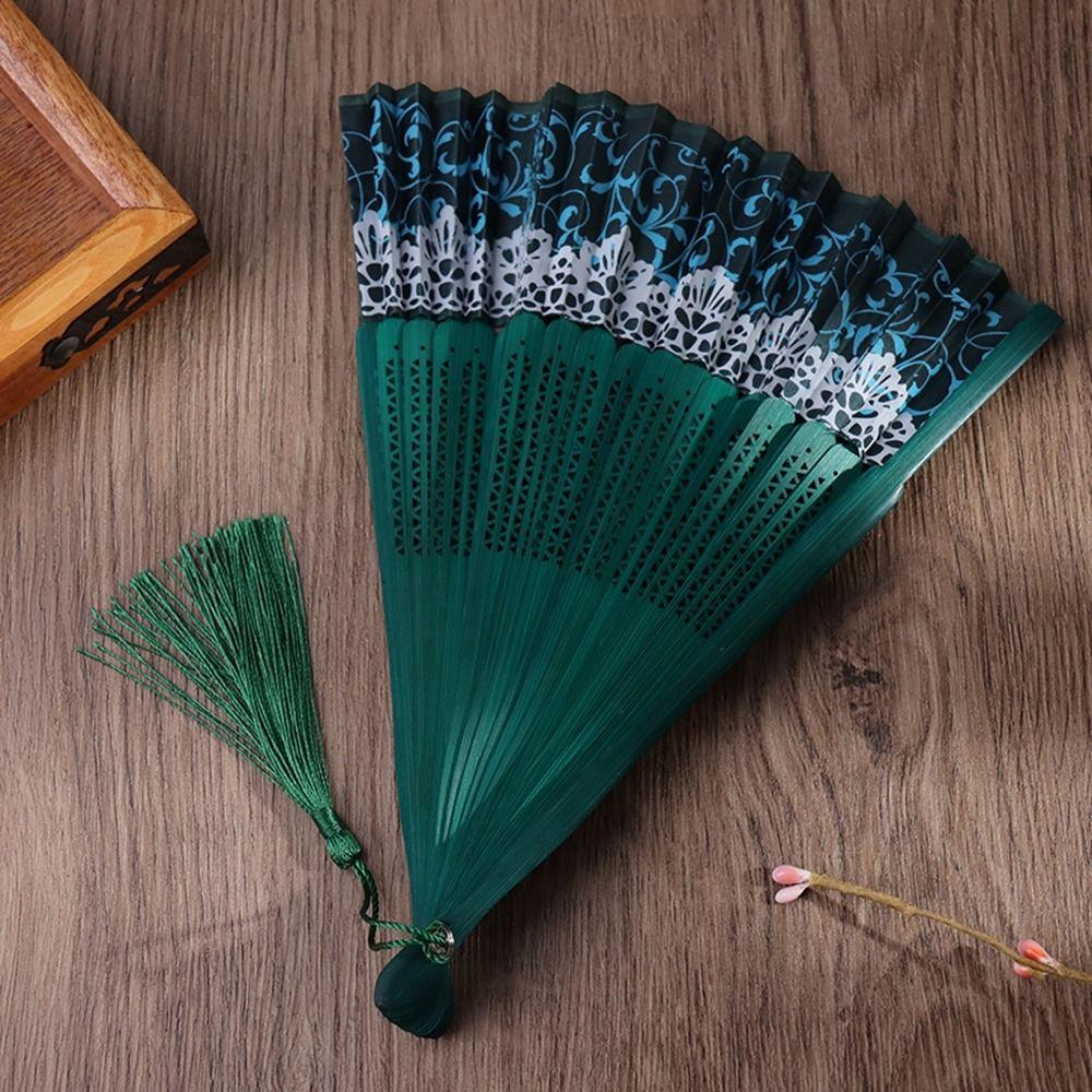 Change Color Dance Fan With Tassel Folding Fan Chinese Style   Home Decor