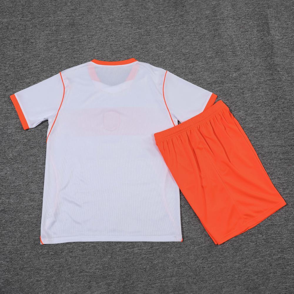 2627 Netherlands Away Men'S Short-Sleeved Jersey Summer Adult Children'S Leisure Sports Quick-Drying Jersey Football Jersey Set