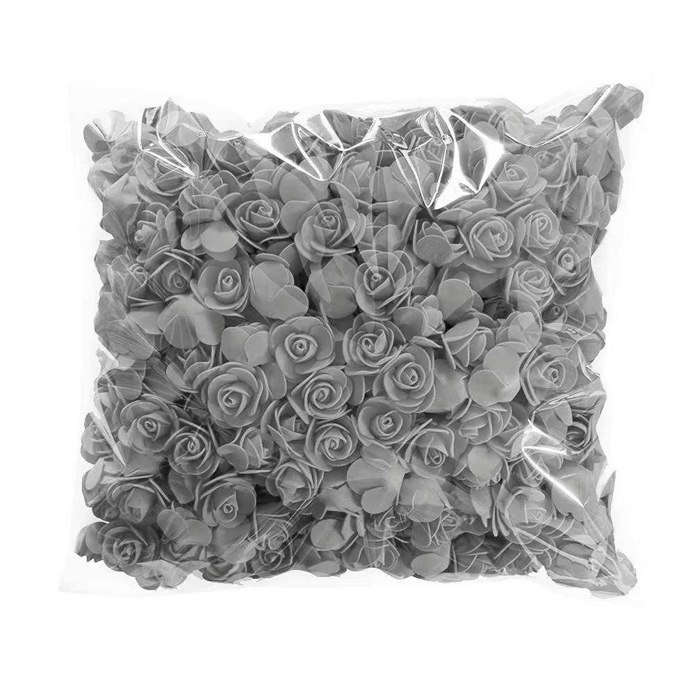 100Pcs Gift 3.5cm Artificial Flowers Handmade Flower Head Artificial Rose Flowers Foam Wreath Making Foam Rose Heads Home Decor