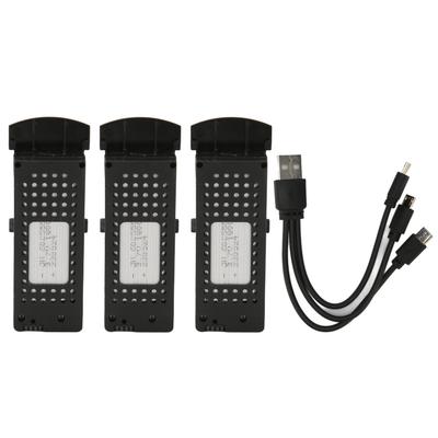 3pcs 3.7V 1800mAh Remote Control UAV Lithium Battery High Capacity Quadcopter Lithium Battery for