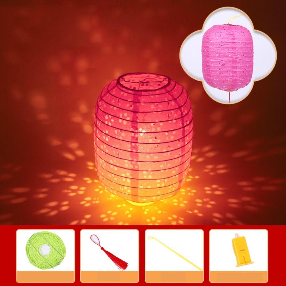 Chinese Paper Lamp Ball Handmade Mid Autumn Festive Lanterns Multicolor Round Paper Lanterns  Gift