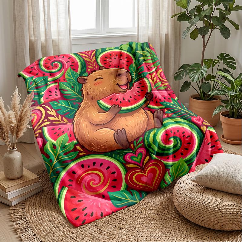 Vintage Violin Melody Theme Blanket Lightweight Warm Flannel Blanket Decorative Throw Blanket for Home Decoration