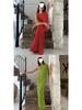 Women's Elegant One-Shoulder Summer Dress - Solid Color Draped Fashion