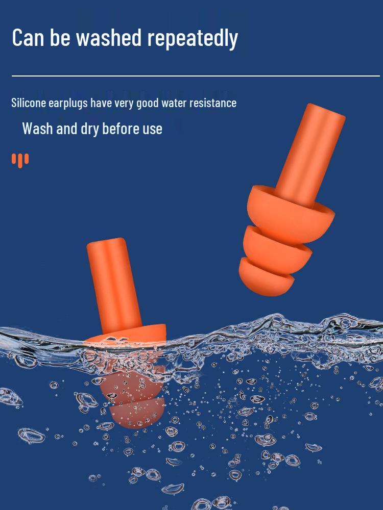 Silicone Noise-Canceling Earplugs for Industrial, Mechanical Workshops, Studying, and Sleep