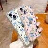 Blueberry floral suitable for iPhone17 girls French mobile phone case Apple 16/15 transparent protective case