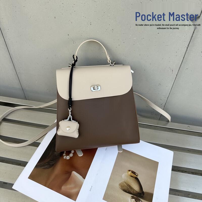 Женский легкий кожаный рюкзак Douxiaozhu