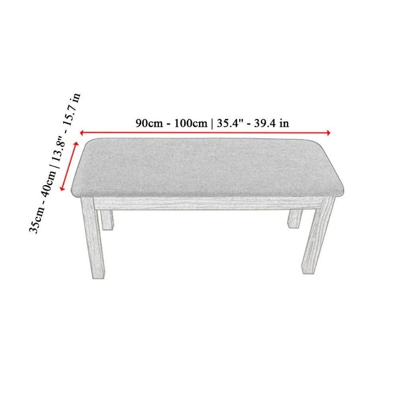 Footstool Cover Solid Color Stool CaseLong Bench Cover Piano Bench Slipcover Chair Cover Universal Elastic Multi-color Seat Case