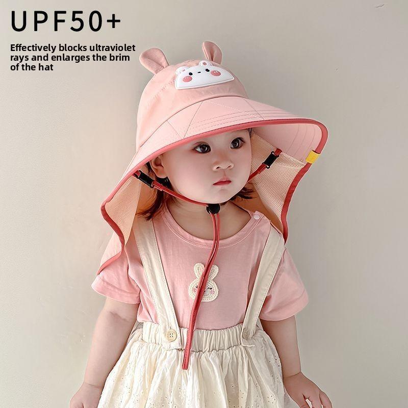 Kids Summer Sun Hat With Large Brim And Spf Protection For Outdoor Play