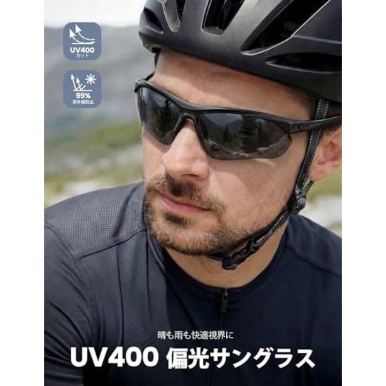 Lamicall Occhiali da Sole Sportivi Lenti Polarizzate Corsa Maratona Arrampicata Pesca Tennis Baseball Ciclismo Golf Guida Motocicletta Vestibilità Asiatica TR90 UV400 TAC