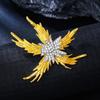New Personalized Creative Flame Starfish Brooch Exquisite High-end Alloy Rhinestone Men's Suit Corsage Accessories Collar Pin