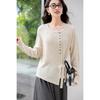 Women's Tie-Waist Knit Long Sleeve Top