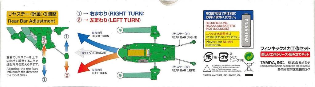 Tamiya Fun Craft Series No. 213 Fin Kick Mecha Craft Set 70213
