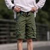 Men Summer Cargo Shorts with Pockets Soft Breathable Solid Color Sports Work Shorts Outdoor Casual Cargo Trousers
