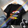 1pcs Boys 100% Cotton Tee Summer Cartoon Fashion T-shirt Student Short-sleeveds Astronaut Print Tops Childrens Round Neck Tshirt