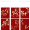 6 Pcs 2026 New Year Red Envelope Chinese Spring Festival Lucky Red Envelopes Money Pocket Supplies Year Of The Horse Lunar Year