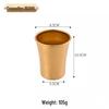 Korean Style 304 Stainless Steel Gold Waist-Shaped Beverage Cup