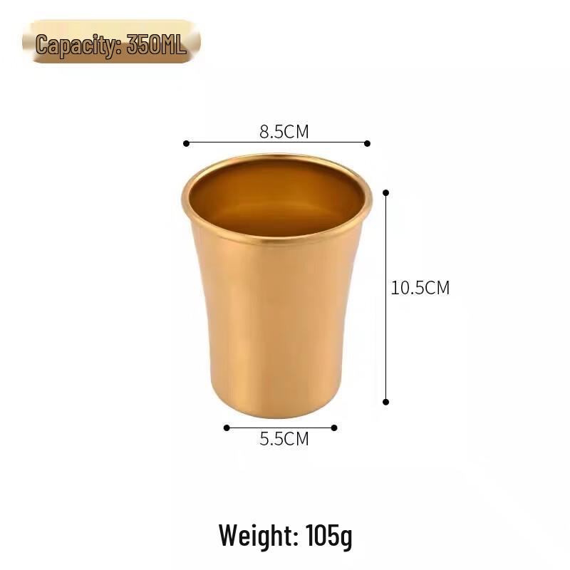 Korean Style 304 Stainless Steel Gold Waist-Shaped Beverage Cup