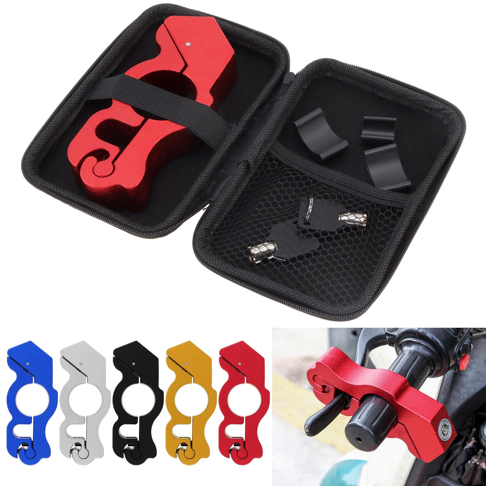 

CNC Heavy Duty Anti Theft Motorcycle Handlebar Lock Universal Scooter ATV Includes 2 Keys Storage Bag Black Blue Gold Red White белый