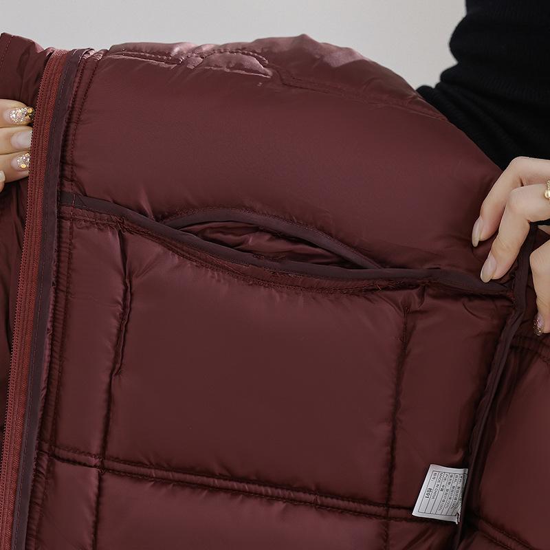 Warm Thickened Cotton-Padded Jacket for Women: Winter Fashion Coat for Middle-Aged & Elderly